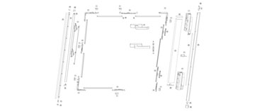 平行推拉上懸門(mén)配件ALU-PLS25000 200  自動(dòng)